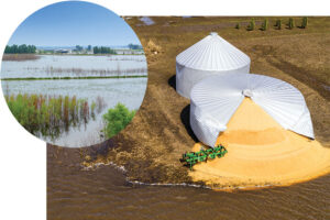 The weather events of the 2019 Midwest flooding left farmers with disasters such as a burst silo on an Iowa farm and flooded fields and homesteads.