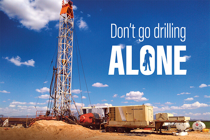 Don’t go drilling alone